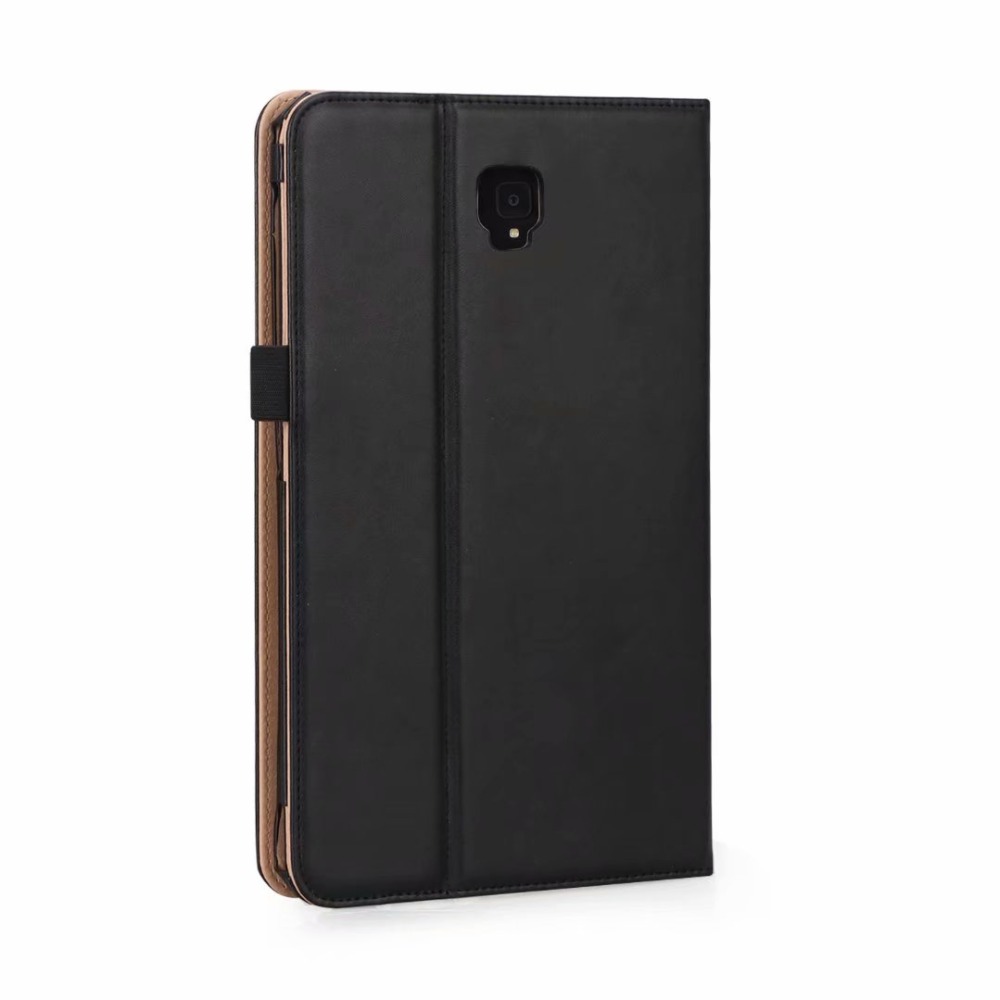 Case Samsung Galaxy Tab S4 10.5 T830 T835 #เคสฝาพับหนัง PU มีแถบยืดหยุ่นสวมนิ้ว Auto Wake/Sleep PU Leather Stand Tablet Case