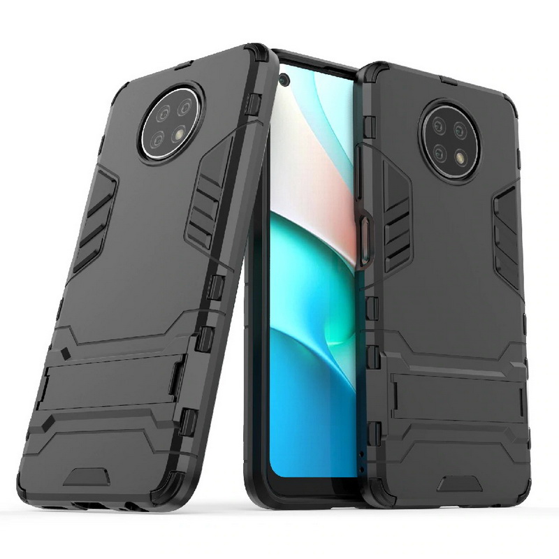 Case Redmi Note 9T 5G #เคสฝาหลังพลาสติก ไฮบริด TPU + Kickstand