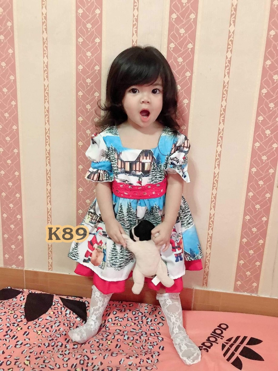 ชุดเด็กหญิง คริสมาสต์แนววินเทจ