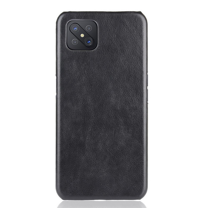 เคส OPPO Reno 4Z 5G #เคสฝาหลังพลาสติกแข็งเคลือบหนัง PU ลายผิวลิ้นจี่ Litchi Skin Leather Coated