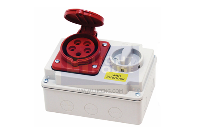 HTPZ-315 "DAKO PLUG" เต้ารับพร้อมสวิทช์อินเตอร์ล็อก (3P+N+E) 16A 400V IP44