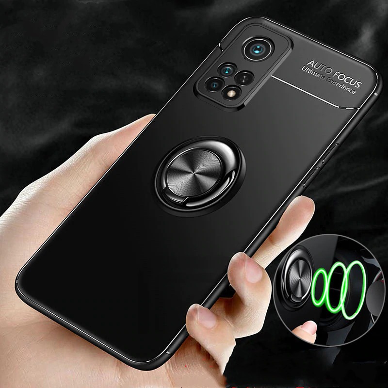 Case Xiaomi Mi 10T Pro #เคสฝาหลัง TPU Finger Ring Kickstand (แผ่นโลหะแบบ Built-in)