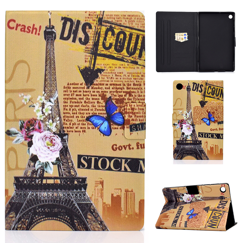 Case Huawei MatePad T8 8 นิ้ว #เคสฝาพับพิมพ์ลายหนัง PU พร้อมที่เก็บการ์ด Pattern Printing PU Leather Tablet Stand Case with Card Storage
