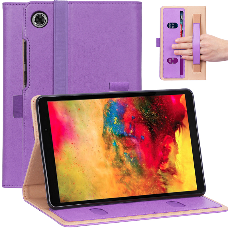 เคส Huawei MatePad T8 8 นิ้ว #เคสฝาพับหนัง PU มีที่สวมนิ้ว Card Holder Stand PU Leather Smart Case