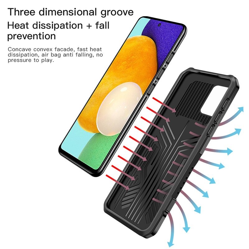 เคส Samsung Galaxy A32 4G#เคสฝาหลังกันกระแทกมีคลิบหนีบ ไฮบริด พลาสติก+TPU Heavy Duty Rugged Hybrid