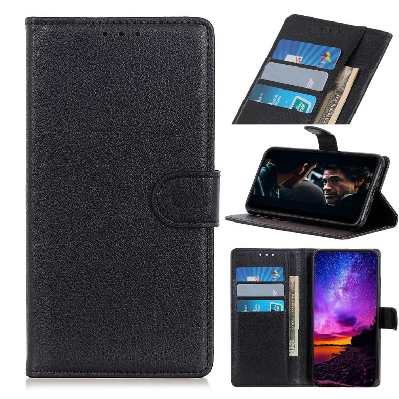 Case OPPO Reno 4 4G #เคสฝาพับสไตล์กระเป๋าสตางค์หนัง PU ผิวลิ้นจี่