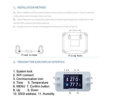 Sensor Temperature Humidity RS485 LCD Wireless