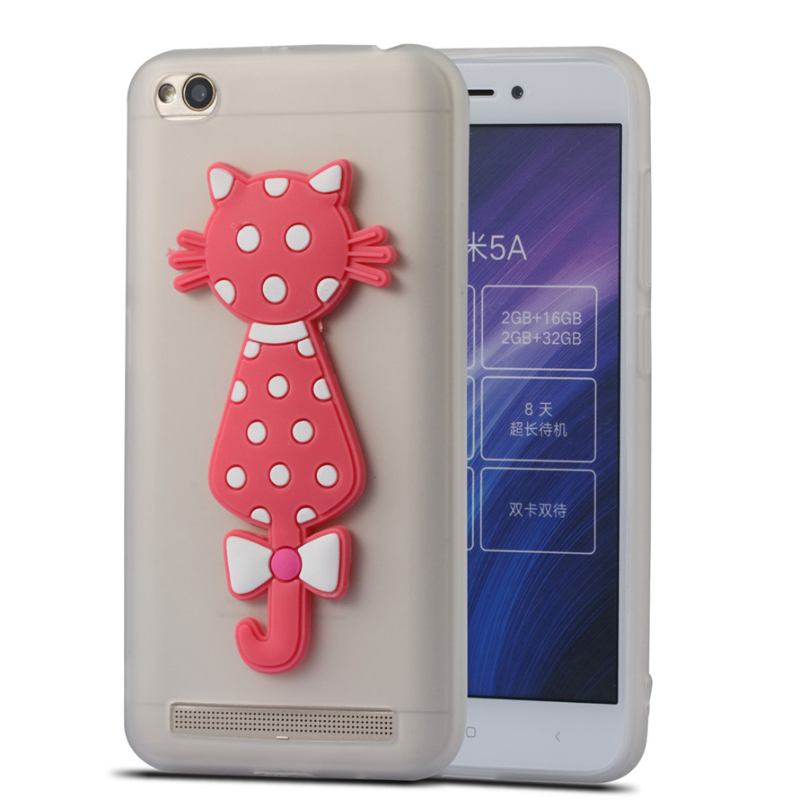 เคส Xiaomi Redmi 5A #เคสฝาหลัง TPU นิ่มรูปแมว 3D น่ารัก