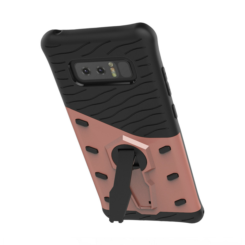 Case Samsung Galaxy Note 8 #เคสฝาหลัง TPU นุ่ม + พลาสติก มีขาตั้งในตัวหมุนได้ 360 องศา