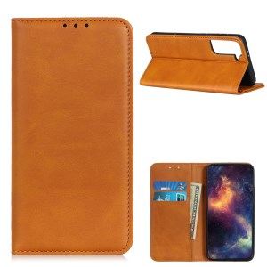 เคส Samsung Galaxy S21 #เคสฝาพับแบบกระเป๋าสตางค์ Auto-absorbed Split Leather อัตโนมัติดูดซับ