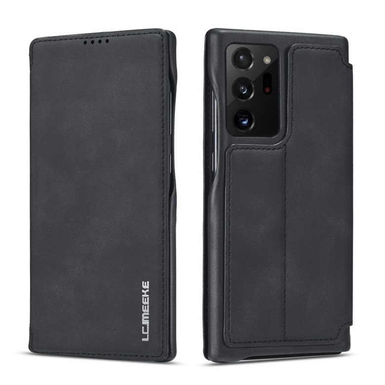 Case Samsung Galaxy Note 20 Ultra / Note 20 Ultra 5G #เคสฝาพับหนัง PU มีช่องใส่บัตร LC.IMEEKE Retro Style Leather Card Holder