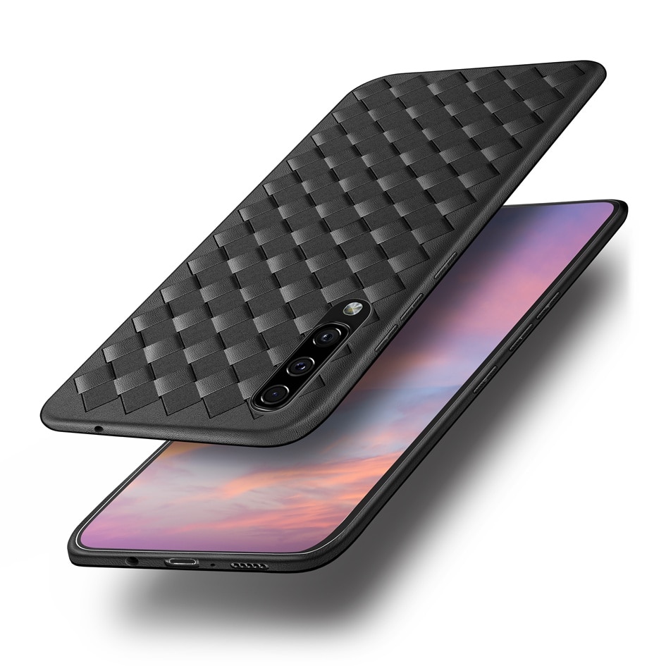 Case Huawei Y9s #เคสฝาหลัง Woven Texture Soft TPU พื้นผิวอ่อนนุ่ม