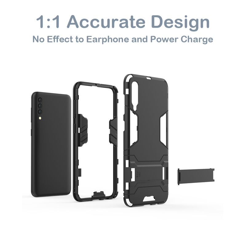 Case Samsung Galaxy A50 / A50s / A30s #เคสฝาหลังพลาสติก ไฮบริด TPU + Kickstand