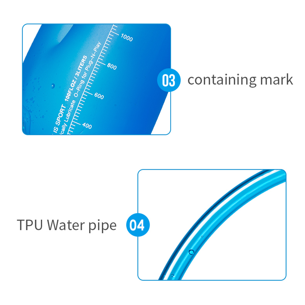 ถุงน้ำวิ่งเทรล ถุงน้ำวิ่งพกพา (สีฟ้า) ขนาด 1.5L, 2L, 3L TPU รุ่น SD62 (L05)