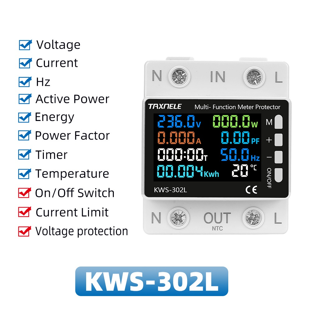 Tuya WiFi power meter 8in1 เครื่องวัดพลังงานไฟฟ้า
