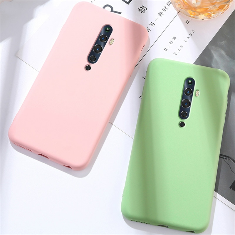 Case Oppo reno 2F #เคสฝาหลังซิลิโคนนิ่ม Liquid Silicone Back Case