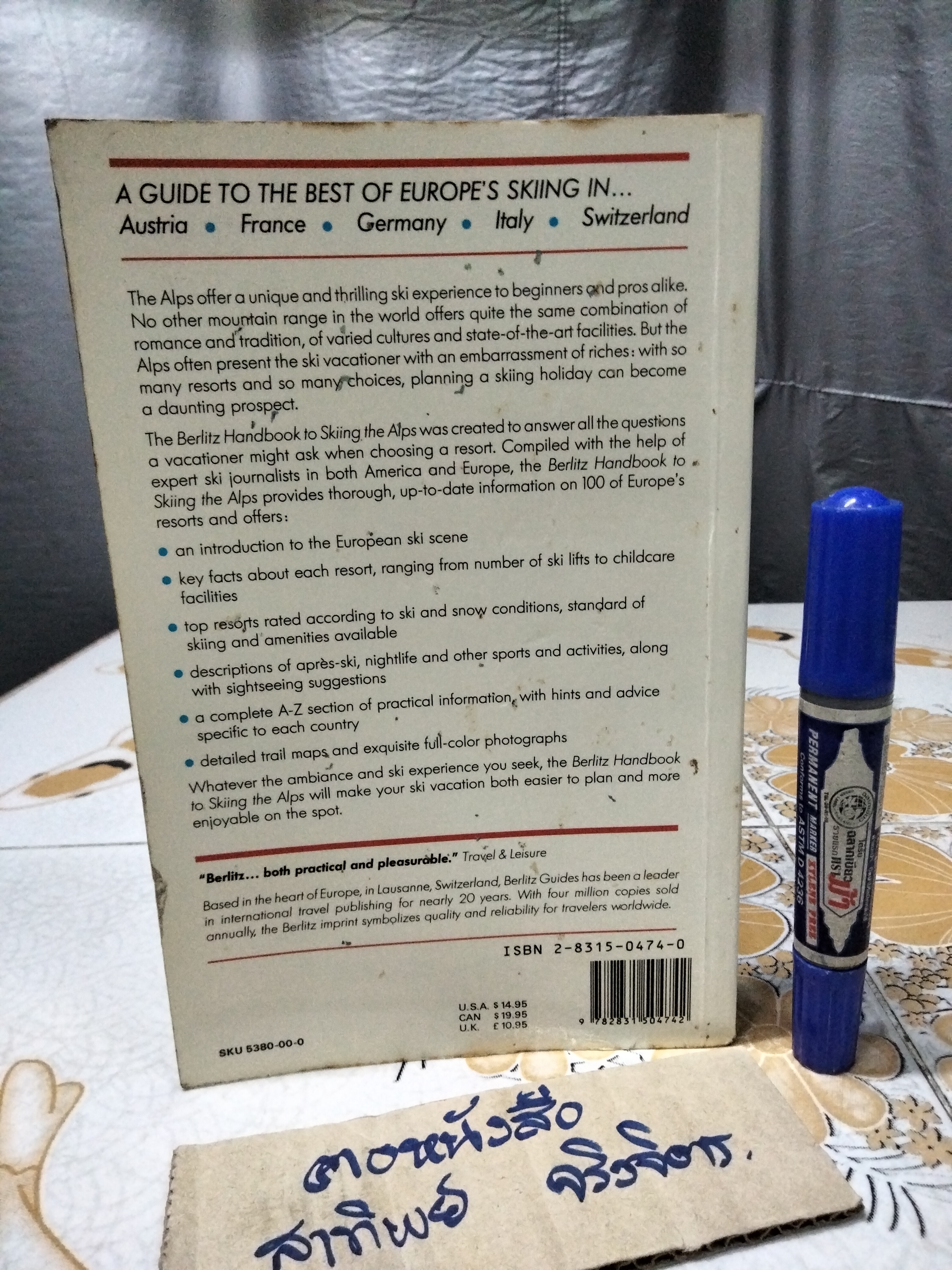 Handbook to skiing the Alps by Claire Walter - book.