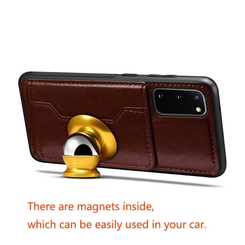 Case Samsung Galaxy S20 FE / S20 FE 5G #เคสฝาหลัง TPU เคลือบหนัง PU Crazy Horse Leather Coated PC + TPU Hybrid