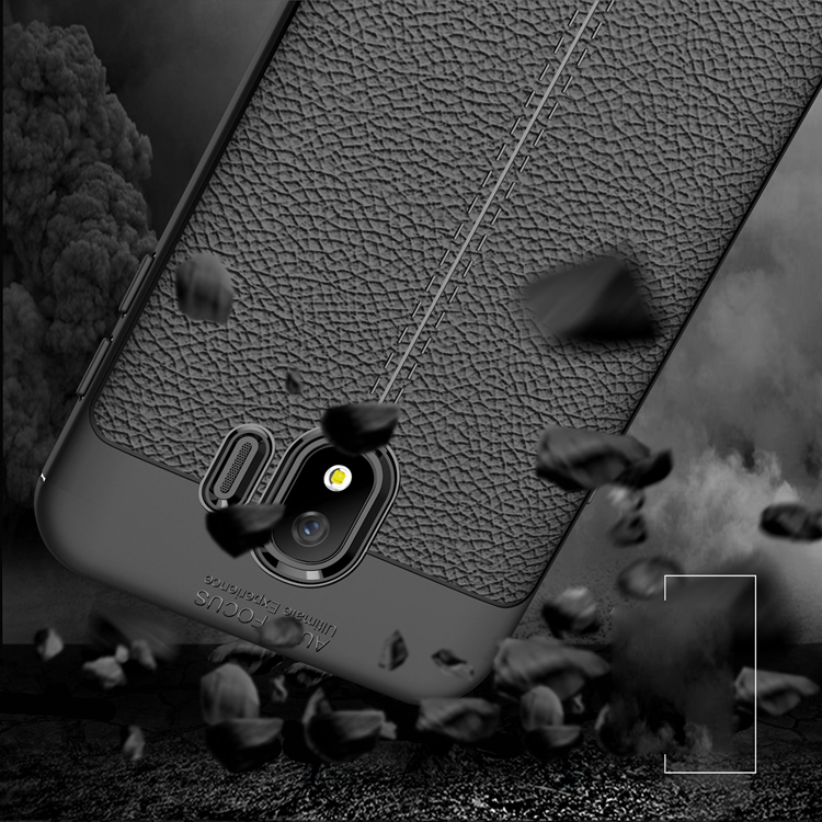 Case Samsung Galaxy J4 (2018) TPU #เคสฝาหลังผิวลิ้นจี่ช่วยป้องกันลายนิ้วมือและกันลื่นได้ดี