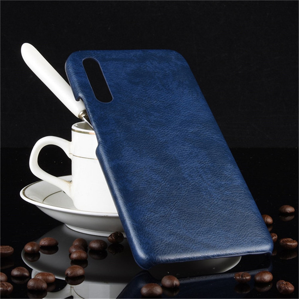 เคส Huawei Y9s #เคสฝาหลังพลาสติกแข็งเคลือบหนัง PU ลายผิวลิ้นจี่ Litchi Skin Leather Coated