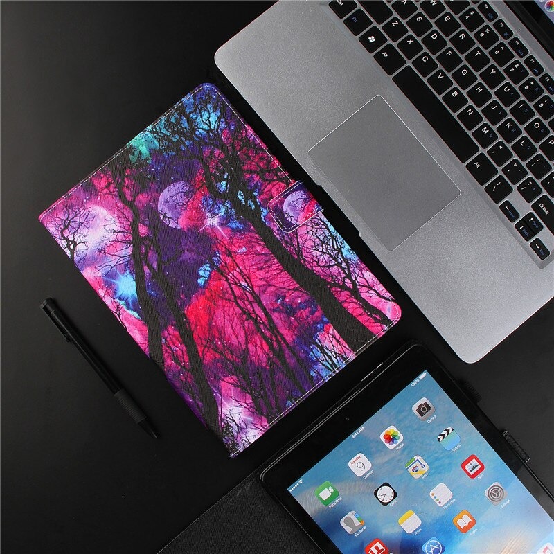 เคส Samsung Galaxy Tab S7 FE 12.4"(T730,T736) #เคสหนัง PU+TPU พิมพ์ลายพับตั้งได้ Printed Pattern PU Leather Case