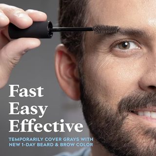 Just For Men® 1-Day Beard Brow Color for Beard and Eyebrows 9g, Dark Brown สีย้อมหนวด เครา ย้อมคิ้ว แบบชั่วคราว