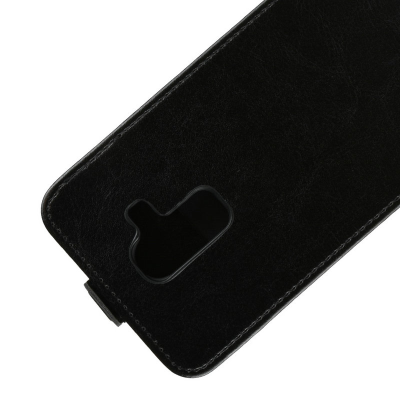 Case Samsung Galaxy J8 (2018) #เคสฝาพับหนัง PU ผิวหนังม้าแนวตั้ง Crazy Horse Vertical Leather