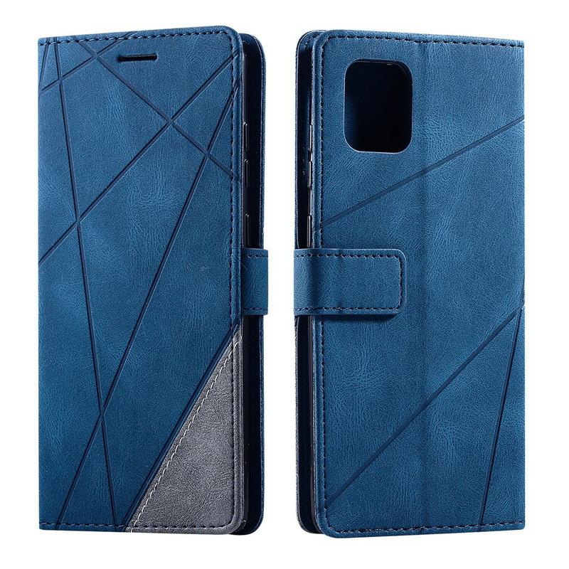 เคส Samsung Galaxy Note 10 lite #เคสฝาพับหนัง PU มีช่องเสียบบัตรอื่นๆในตัว Geometric Pattern Leather Card Holder Protective