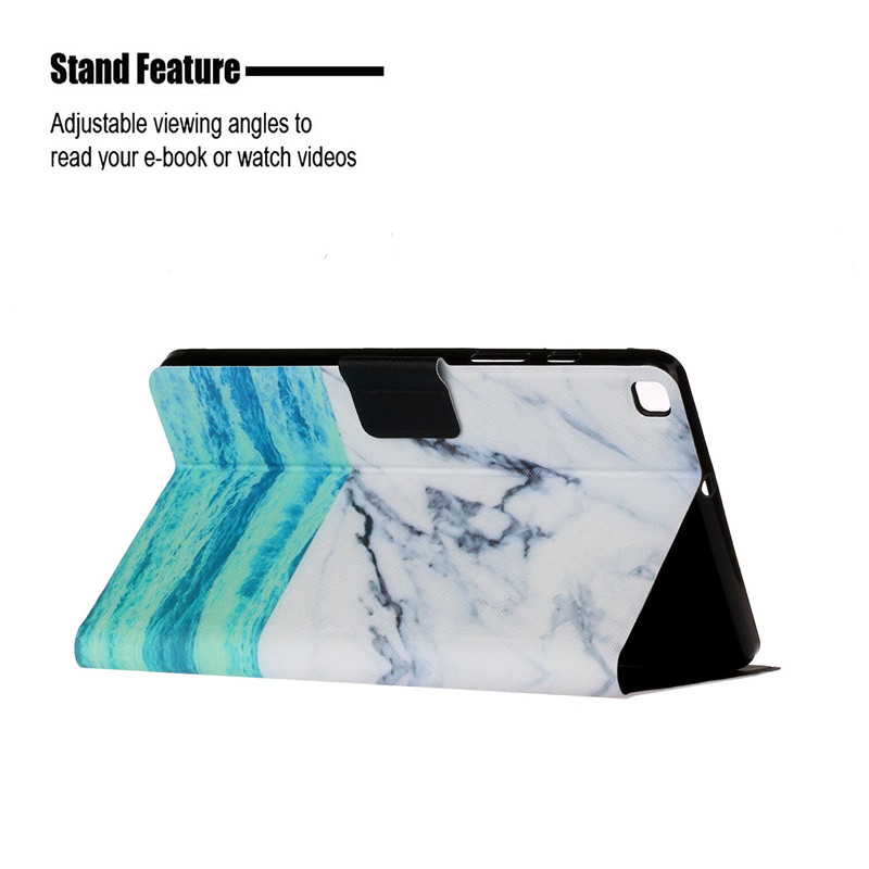 เคส Samsung Galaxy Tab S6 Lite 10.4 SM-P610 SM-P615 SM-P617 #เคสฝาพับพิมพ์ลายหนัง PU พร้อมที่เก็บการ์ด Pattern Printing PU Leather Tablet Stand Case with Card Storage