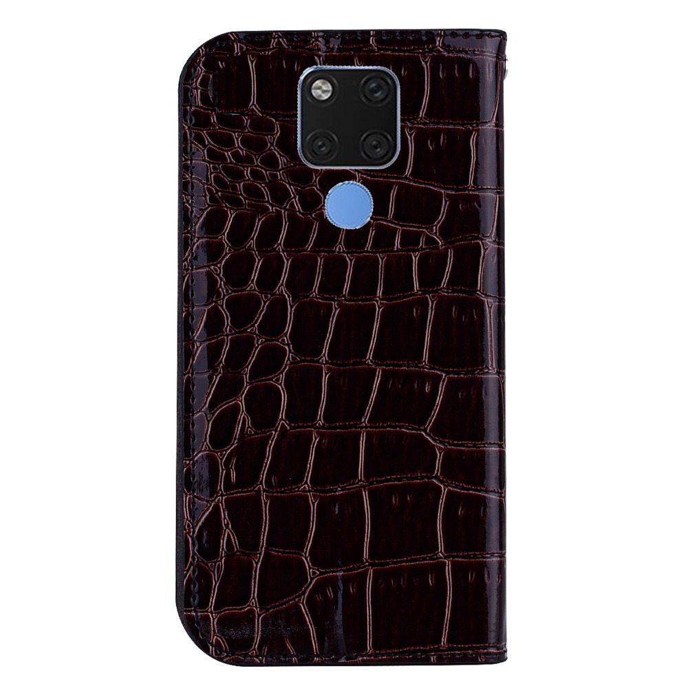 Case Huawei Mate 20 #เคสฝาพับฝาพับหนัง PU ลายหนังจระเข้ Crocquile Texture Glittery Sequins Splicing มีช่องใส่การ์ด
