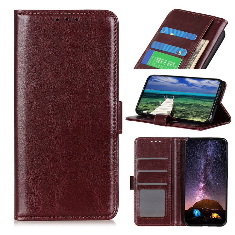 เคส Xiaomi Mi 11 #เคสฝาพับหนัง PU แบบกระเป๋าสตางค์ ผิวหนังม้า Crazy Horse PU Leather Wallet