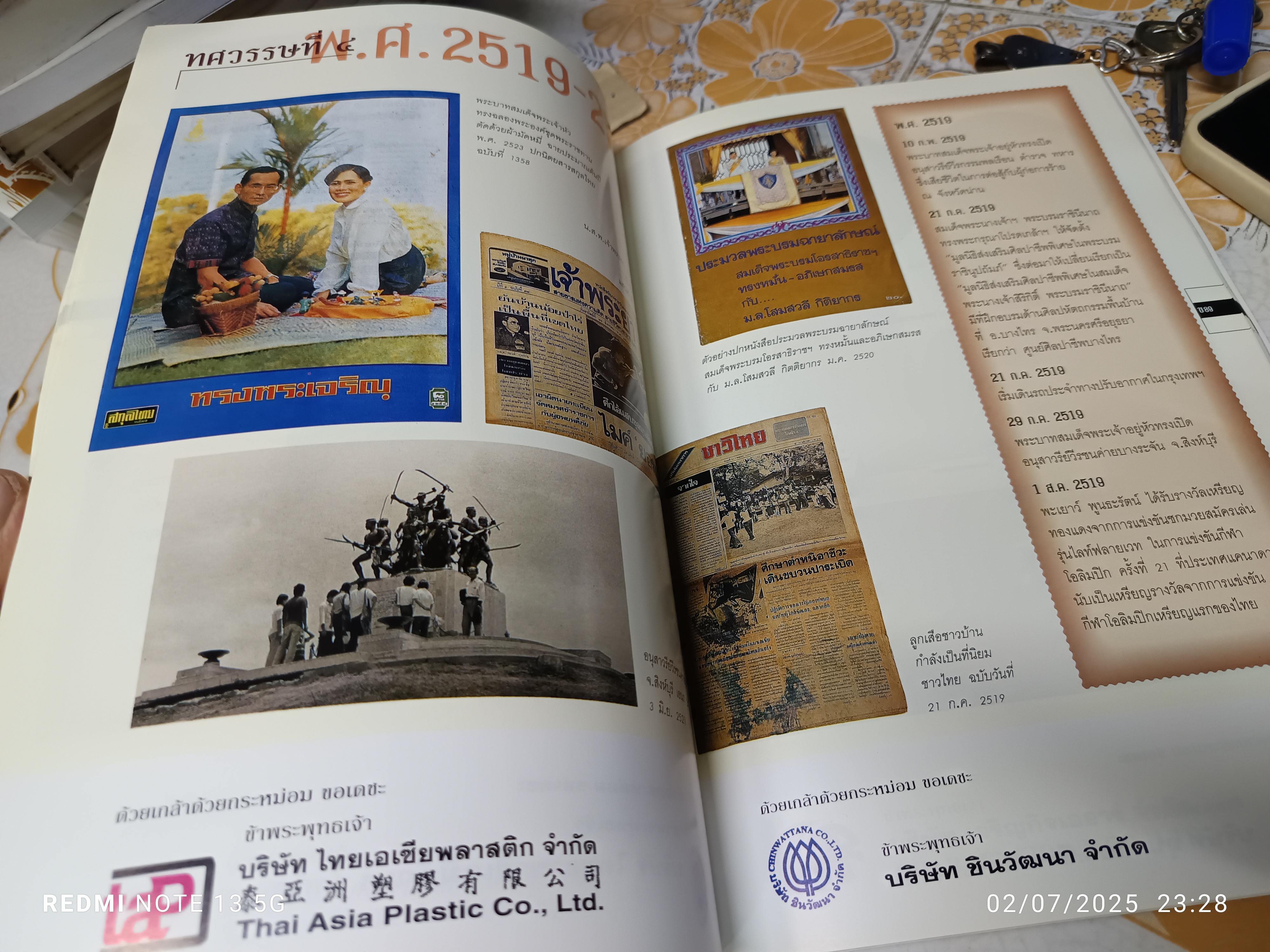 จดหมายเหตุเฉลิมพระเกียรติ 5 ทศวรรษ จัดทำโดยมูลนิธิ 5 ธันวามหาราช เนื่องในโอกาสครบรอบ 20 ปี การจัดงาน 5 ธันวามหาราช ในปี พ.ศ. 2539