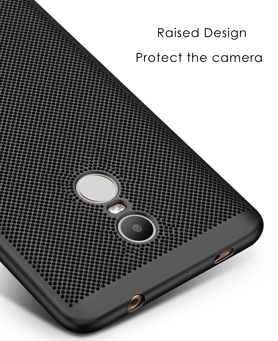 เคส Xiaomi Redmi 5 #เคสฝาหลังพลาสติกรูตะแกรงช่วยระบายความร้อน Hollow Mesh PC Shell