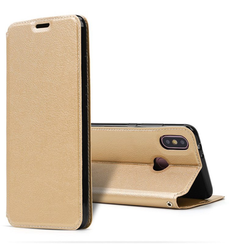 เคส Xiaomi Mi 8 (6.21-inch) #เคสฝาพับหนัง PU มีช่องใส่บัตร Auto-absorbed Leather