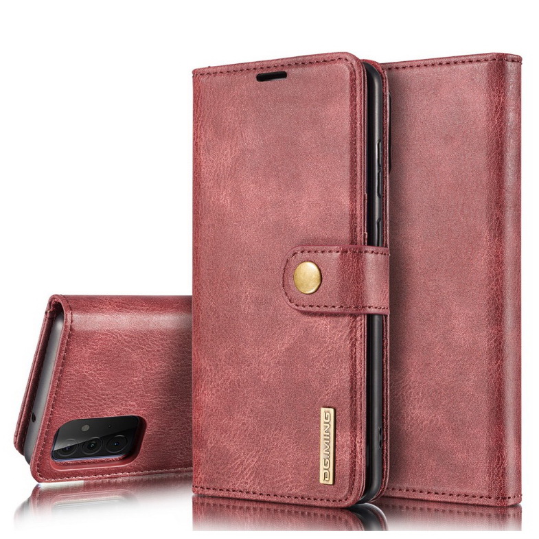 Case Samsung Galaxy A72 / A72 5G #เคสฝาพับสไตล์กระเป๋าสตางค์แบบแยกส่วน DG.MING Detachable 2-in-1 Wallet Split Leather