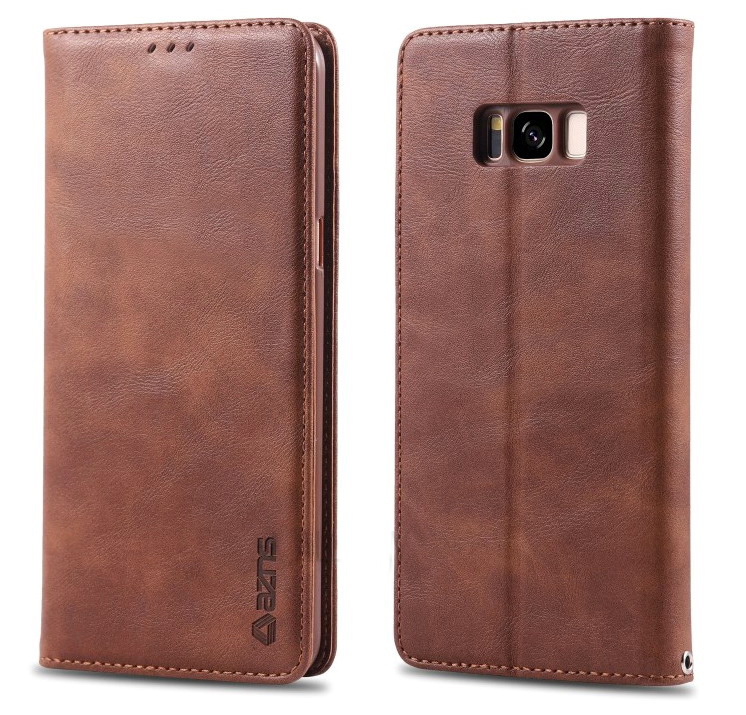 Case Samsung Galaxy S8 SM-G950 #เคสฝาพับหนัง PU มีช่องเสียบบัตร AZNS Leather Stand Cover