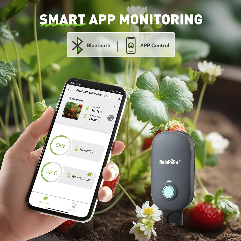 เซ็นเซอร์วัดค่าในดิน Soil Moisture Meter, Wireless Soil Moisture Meter for Garden Plant