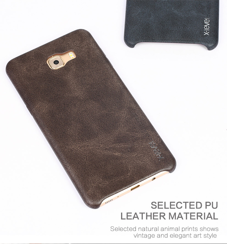 เคส Samsung Galaxy C9 Pro #เคสฝาหลัง X-LEVEL Vintage Series ซีรี่ส์ (หนัง PU + PC) คุณภาพดีราคาถูก