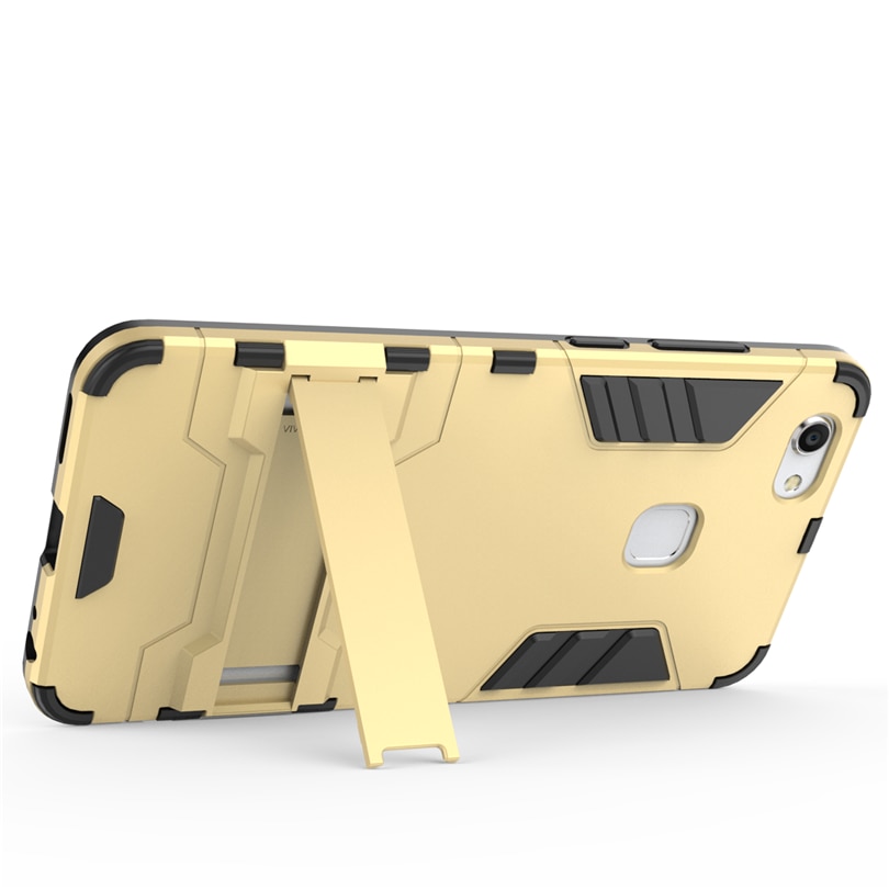Case Vivo V7 Plus #เคสฝาหลังพลาสติก ไฮบริด TPU + Kickstand