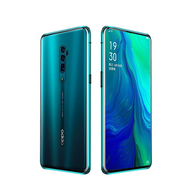 Case Oppo Reno 2 #เคสฝาครอบกระจกขอบโลหะดูดซับแม่เหล็ก Fully Protection Magnetic Adsorption Glass Metal Phone Protective