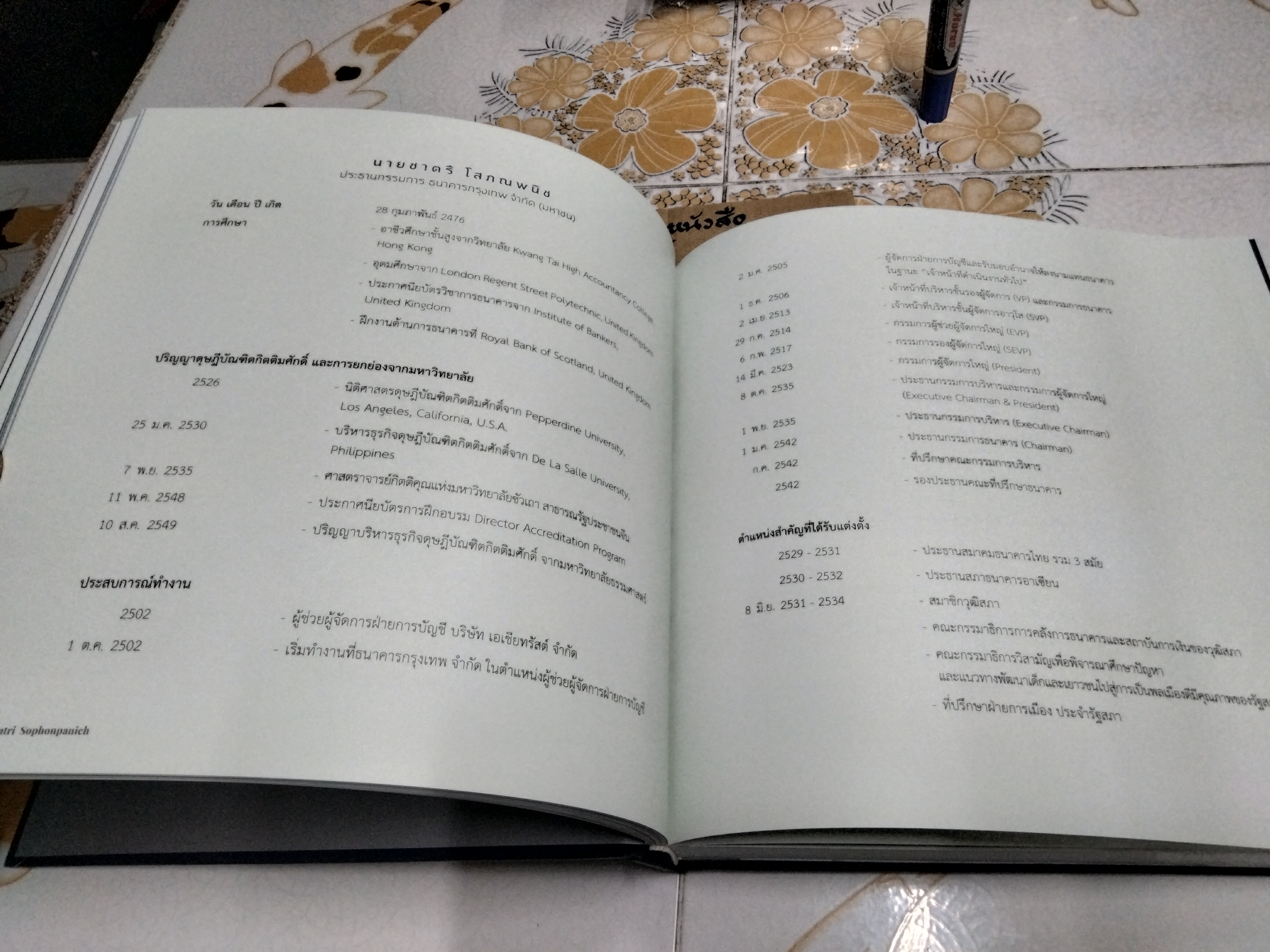 หนังสืออนุสรณ์ ชาตรี โสภณพนิช 28 กุมภาพันธ์ 2476 - 24 มิถุนายน 2561 **สินค้าหมด**
