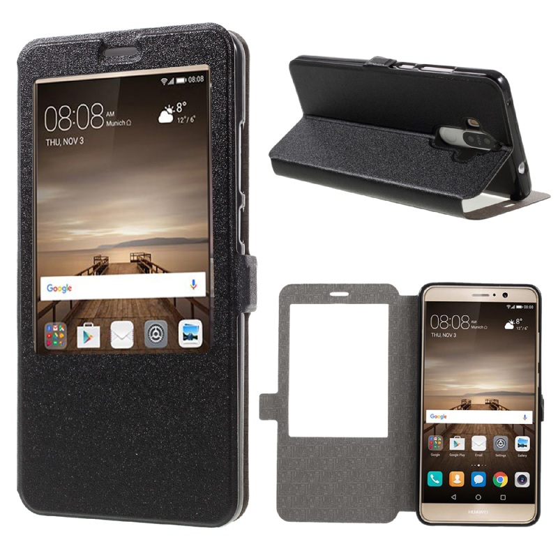 Case Huawei Mate 9 เคสฝาพับมีช่องวิว สีสันสวยงาม