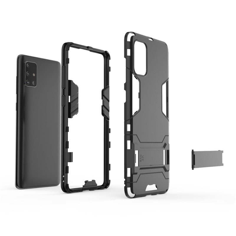 เคส Samsung Galaxy A51 #เคสฝาหลังพลาสติก ไฮบริด TPU + Kickstand (สินค้าพร้อมส่ง)