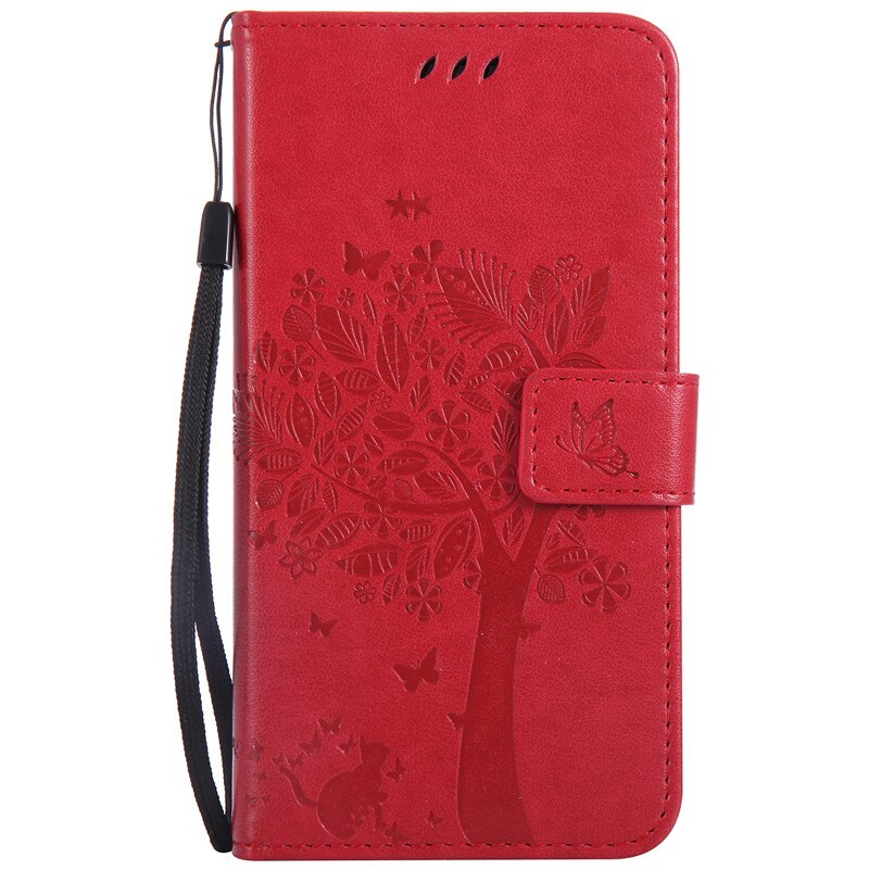เคส OPPO Reno 3 Pro 4G 6.4 นิ้ว #เคสฝาพับหนัง PU พิมพ์ลาย Imprint Cat and Tree Pattern Leather Protection Cover