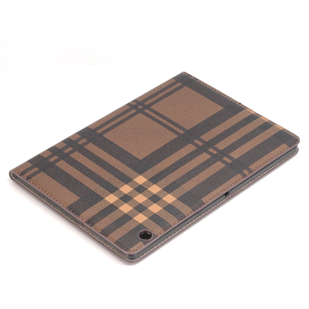 Case Huawei MediaPad T5 10 #เคสฝาพับหนัง PU พิมพ์รูปแบบผ้าลายสก็อต สวยงามทันสมัย