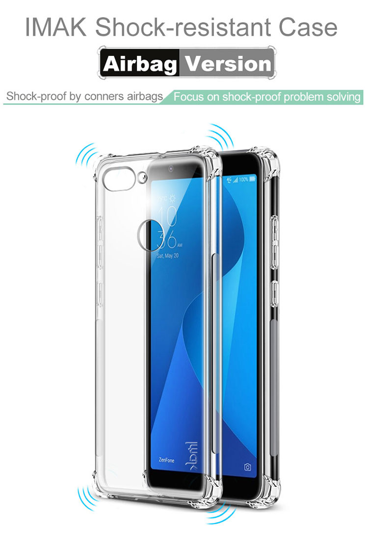 เคส Asus ZenFone Max Plus (M1) ZB570TL / IMAK Skin Feel #เคสฝาหลัง TPU Cover + ฟิล์มป้องกันหน้าจอ