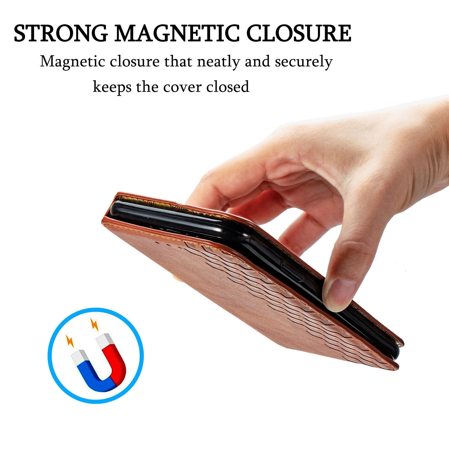 เคส Samsung Galaxy A42 5G #เคสฝาพับแบบกระเป๋าสตางค์ Magnetic Flip Wallet Bracket Leather Lattice TPU Phone Case