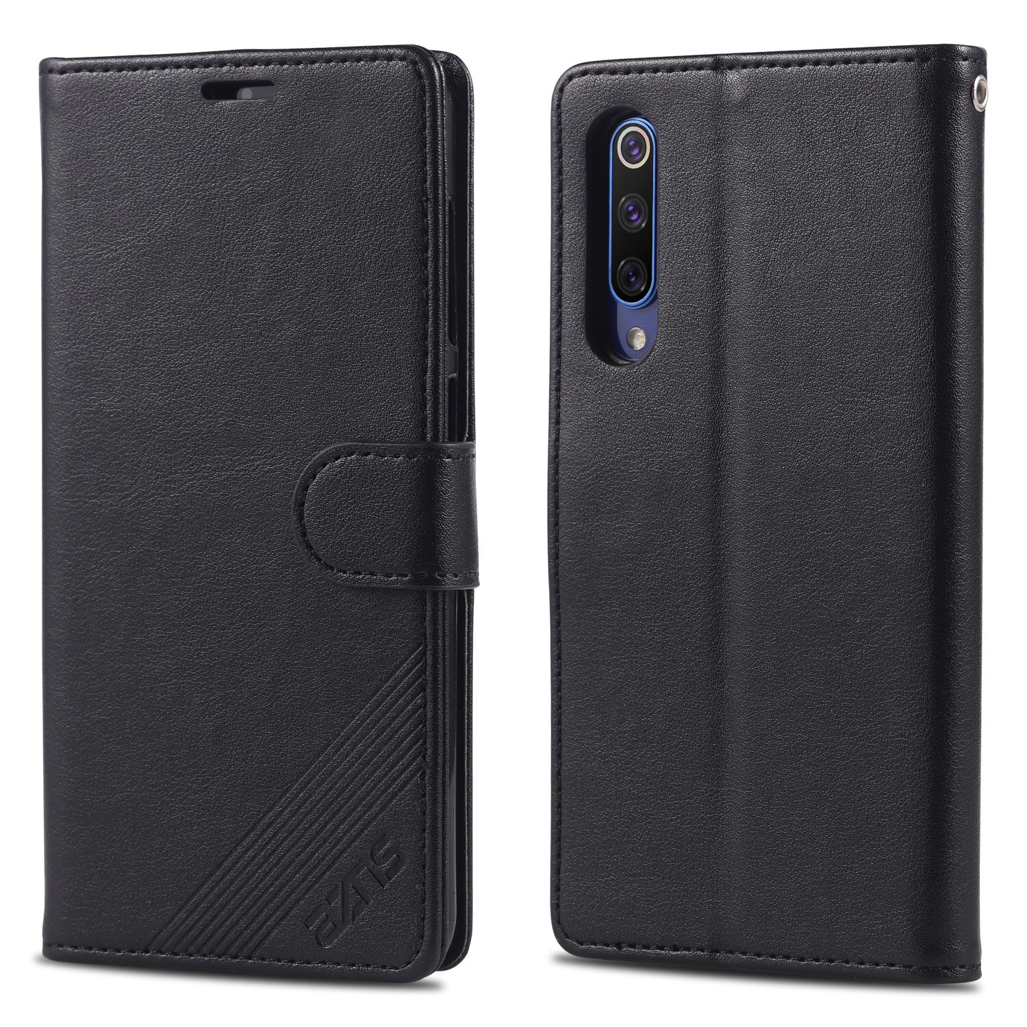 Case Xiaomi Mi 9 SE #เคสฝาพับหนัง PU มีช่องใส่บัตร AZNS Wallet Leather Stand Phone Cover