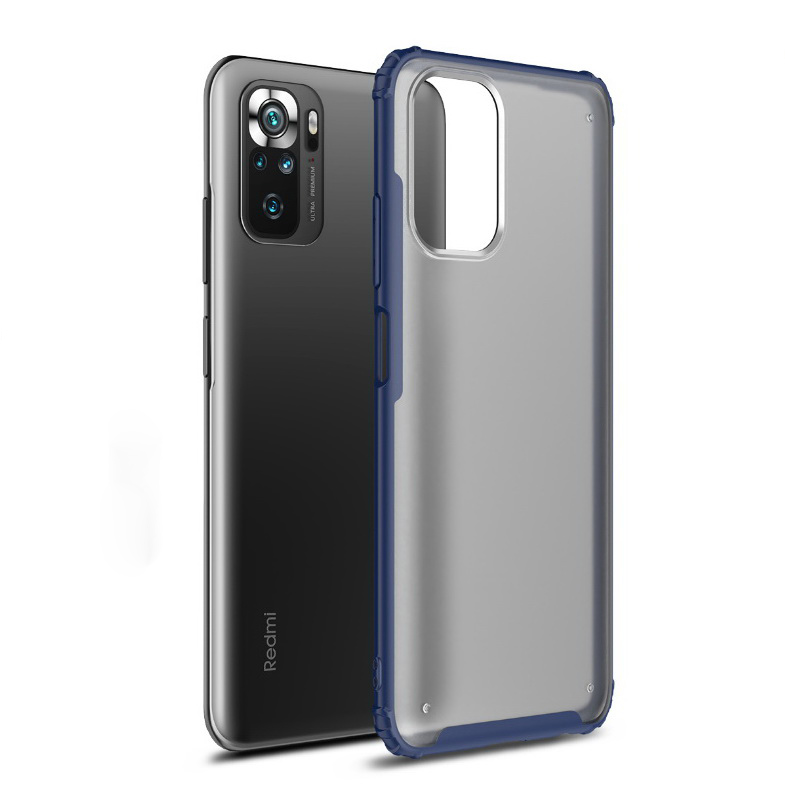 เคส Redmi Note 10 Pro #เคสฝาหลังโปร่งแสงสีขุ่นขอบทึบ +TPU Hybrid Case