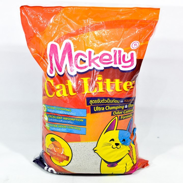 ทรายแมว แมคแคลลี่ mckelly Ostech 10 ลิตร ส้ม